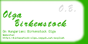 olga birkenstock business card